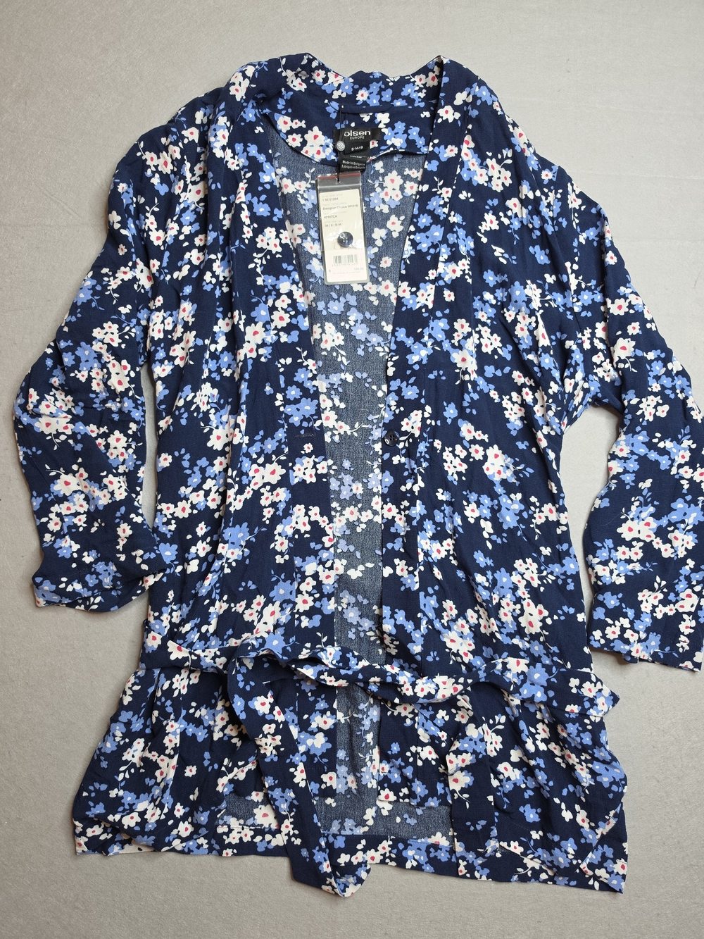 NWT Olsen Navy Floral Kimono Cardigan